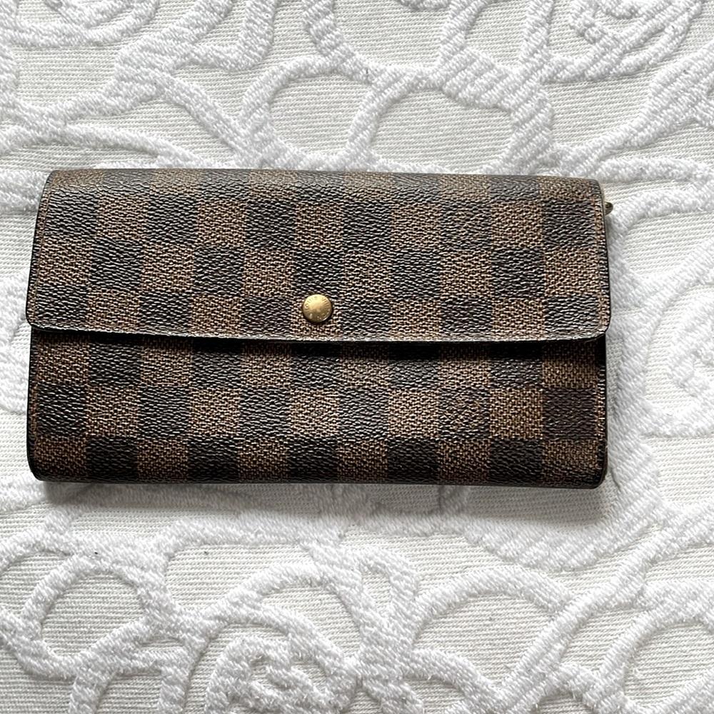 Louis Vuitton Brown Damier long wallet
